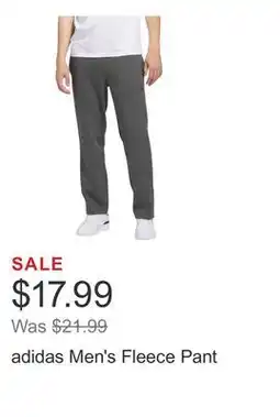Costco adidas Men's Fleece Pant offer