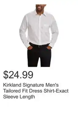 Costco Kirkland Signature Men's Tailored Fit Dress Shirt-Exact Sleeve Length offer