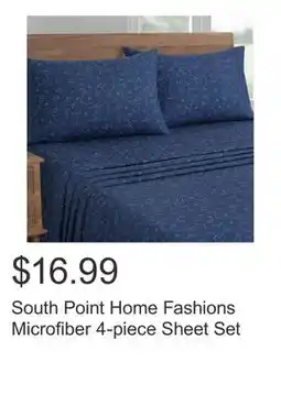 Costco South Point Home Fashions Microfiber 4-piece Sheet Set offer