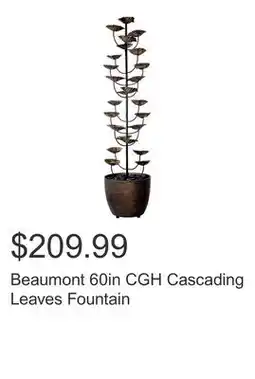 Costco Beaumont 60in CGH Cascading Leaves Fountain offer
