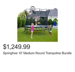 Costco Springfree 10' Medium Round Trampoline Bundle offer