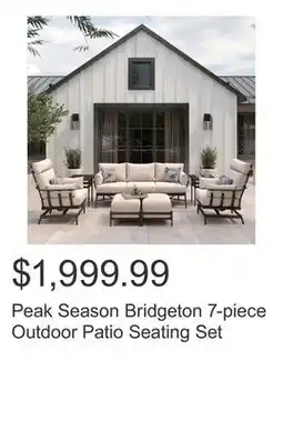 Costco Peak Season Bridgeton 7-piece Outdoor Patio Seating Set offer
