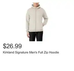 Costco Kirkland Signature Men's Full Zip Hoodie offer