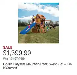 Costco Gorilla Playsets Mountain Peak Swing Set – Do-it-Yourself offer