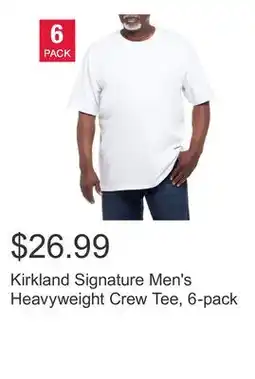 Costco Kirkland Signature Men's Heavyweight Crew Tee, 6-pack offer