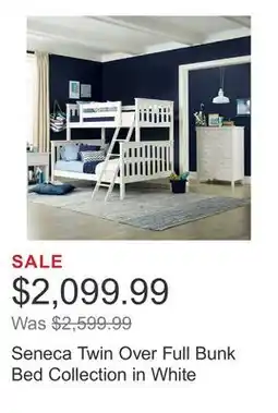 Costco Seneca Twin Over Full Bunk Bed Collection in White offer