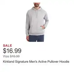 Costco Kirkland Signature Men's Active Pullover Hoodie offer