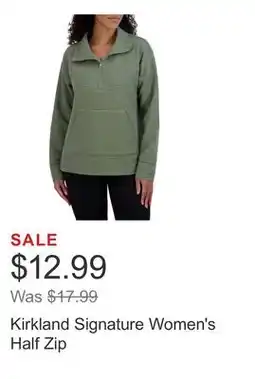 Costco Kirkland Signature Women's Half Zip offer