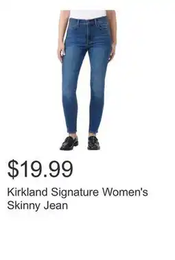Costco Kirkland Signature Women's Skinny Jean offer