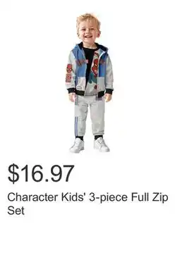 Costco Character Kids' 3-piece Full Zip Set offer