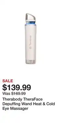 Ulta Beauty Therabody TheraFace Depuffing Wand Heat & Cold Eye Massager offer