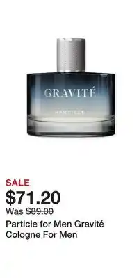 Ulta Beauty Particle for Men Gravité Cologne For Men offer