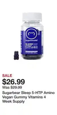 Ulta Beauty Sugarbear Sleep 5-HTP Amino Vegan Gummy Vitamins 4 Week Supply offer