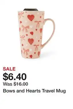 Belk Bows and Hearts Travel Mug offer