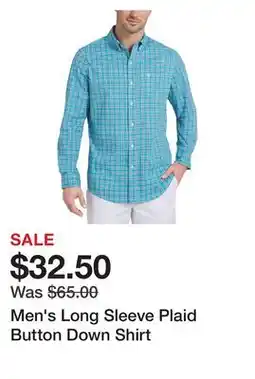 Belk Men's Long Sleeve Plaid Button Down Shirt offer