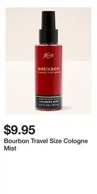 Bath & Body Works Bourbon Travel Size Cologne Mist offer