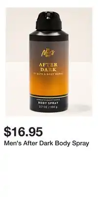 Bath & Body Works Men's After Dark Body Spray offer