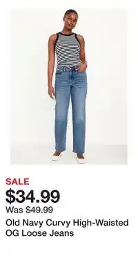 Old Navy Old Navy Curvy High-Waisted OG Loose Jeans offer