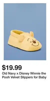 Old Navy Old Navy x Disney Winnie the Pooh Velvet Slippers for Baby offer