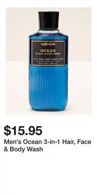 Bath & Body Works Men's Ocean 3-in-1 Hair, Face & Body Wash offer