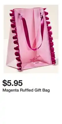 Bath & Body Works Magenta Ruffled Gift Bag offer