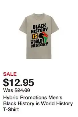 Belk Hybrid Promotions Men's Black History is World History T-Shirt offer