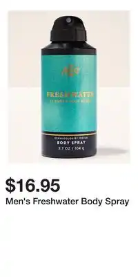 Bath & Body Works Men's Freshwater Body Spray offer