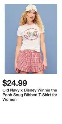 Old Navy Old Navy x Disney Winnie the Pooh Snug Ribbed T-Shirt for Women offer