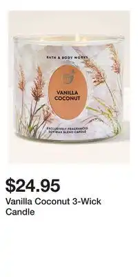 Bath & Body Works Vanilla Coconut 3-Wick Candle offer