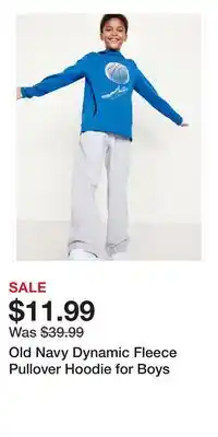 Old Navy Old Navy Dynamic Fleece Pullover Hoodie for Boys offer