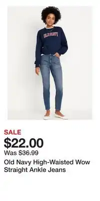 Old Navy Old Navy High-Waisted Wow Straight Ankle Jeans offer