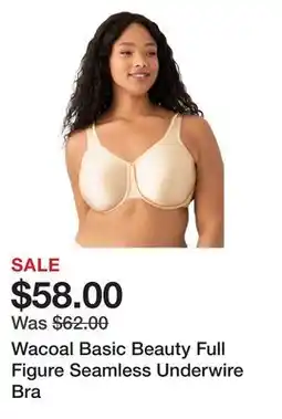 Belk Wacoal Basic Beauty Full Figure Seamless Underwire Bra offer