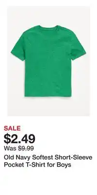 Old Navy Old Navy Softest Short-Sleeve Pocket T-Shirt for Boys offer