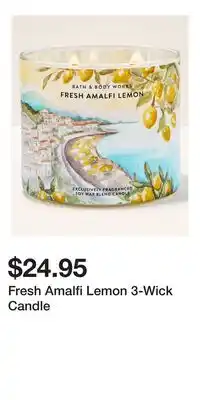 Bath & Body Works Fresh Amalfi Lemon 3-Wick Candle offer