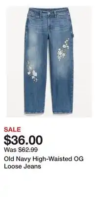 Old Navy Old Navy High-Waisted OG Loose Jeans offer