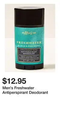 Bath & Body Works Men's Freshwater Antiperspirant Deodorant offer