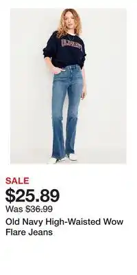 Old Navy Old Navy High-Waisted Wow Flare Jeans offer