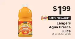 ShopRite Langers Agua Fresca Juice offer