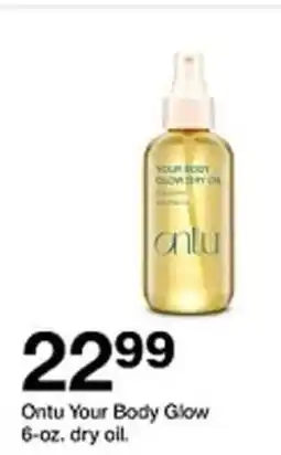 Target Ontu Your Body Glow dry oil offer