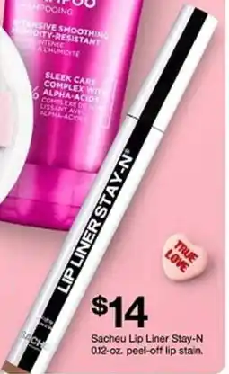Target Sacheu Lip Liner Stay-N 012-oz. peel-off lip stain offer