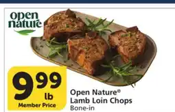 Albertsons Open Nature Lamb Loin Chops offer