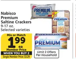 Albertsons Nabisco Premium Saltine Crackers offer