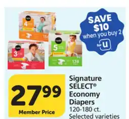 Albertsons Signature SELECT Economy Diapers offer