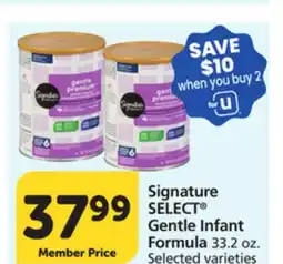 Albertsons Signature SELECT Gentle Infant Formula offer