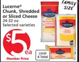 Albertsons Lucerne Chunk, Shredded or Sliced Cheese offer