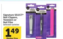 Albertsons Signature SELECT Nail Clippers, Tweezers or Nail Files offer