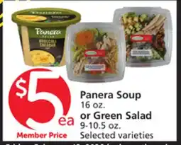 Albertsons Panera Soup 16 oz. or Green Salad 9-10.5 oz offer
