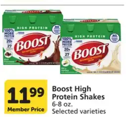 Albertsons Boost High Protein Shakes offer