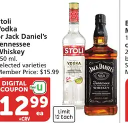 Albertsons Stoli Vodka or Jack Daniel's Tennessee Whiskey offer