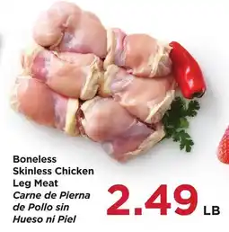 Food 4 Less Boneless Skinless Chicken Leg Meat offer